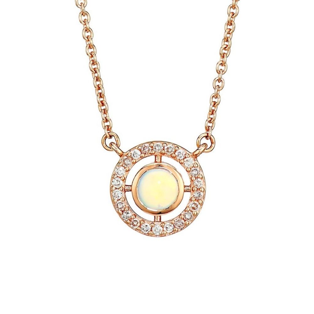 Astley Clarke 14K Rose Gold Opal & Diamond Pendant